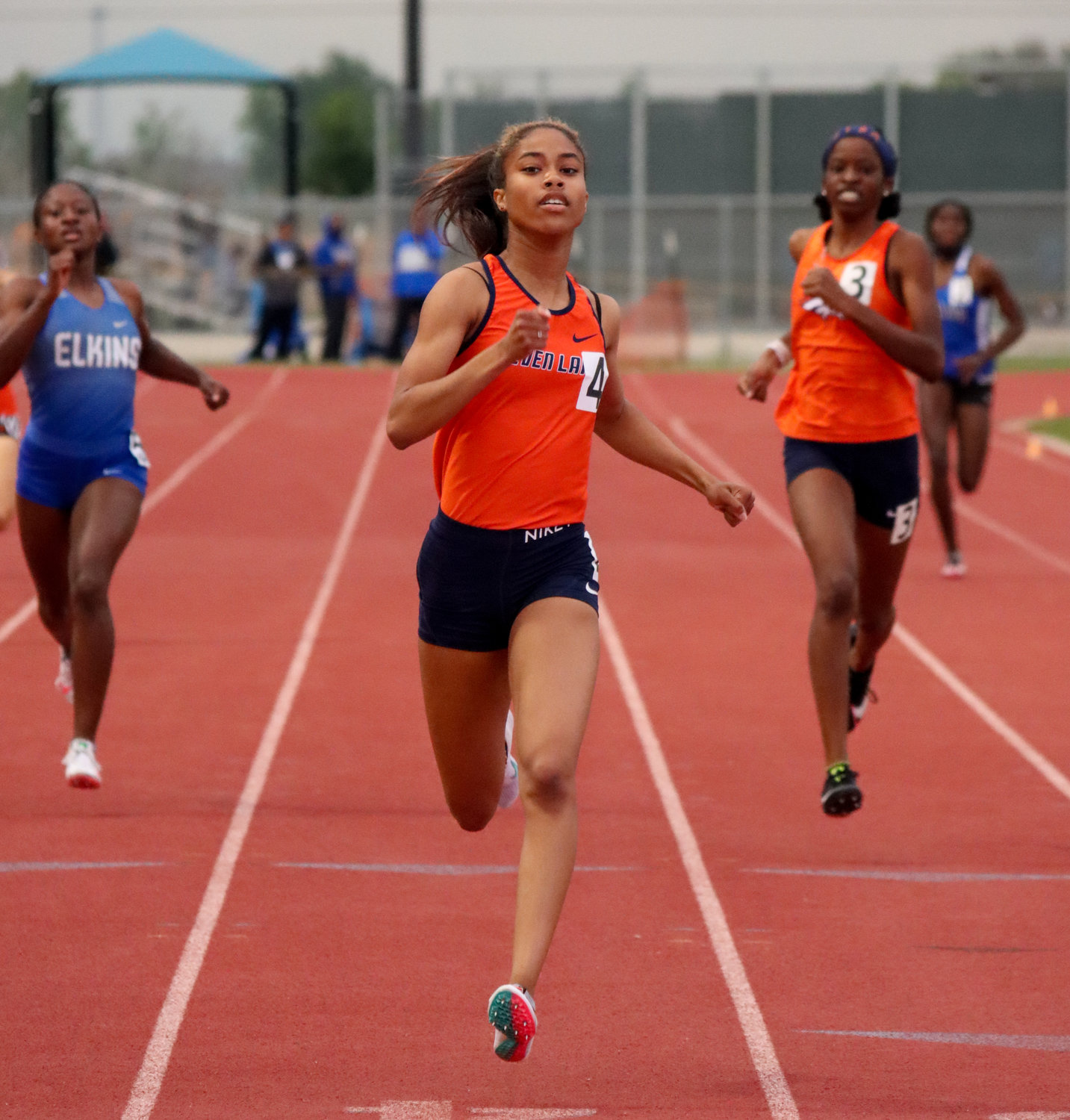 Seven Lakes junior Haley Tate is the anchor for Seven Lakes' top-seeded 4x400 relay and No. 3-seeded 4x100 relay, and is also the No. 2 seed in the 400-meter dash heading into the Class 6A state track and field meet Saturday, May 8, at Mike A. Myers Stadium at the University of Texas in Austin.